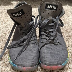 NOBULL Gray Athletic Shoes with Multicolor Sole